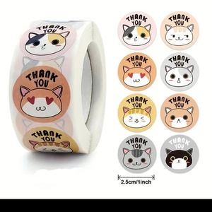 😺500 Cat Thank You Stickers 😺
